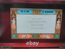 RARE MIM LADOR MUSIC BOX PLAYS 4 SONGS LOVE STORY, BLUE DANUB Fuji Japan