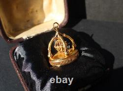 Rare Antique Solid 18k Gold Musical Fob / Seal Swiss 1820 with original box