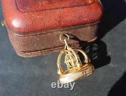 Rare Antique Solid 18k Gold Musical Fob / Seal Swiss 1820 with original box