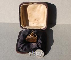 Rare Antique Solid 18k Gold Musical Fob / Seal Swiss 1820 with original box