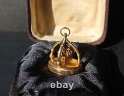 Rare Antique Solid 18k Gold Musical Fob / Seal Swiss 1820 with original box