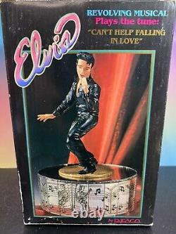 Rare Classic Enesco Elvis Presley Cant Help Falling In Love Figure Music Box