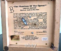 Rare The Phantom of the Opera Limited United States Edition # 2211 Musical Box