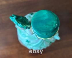 Rare Vintage Lefton Irish Shamrock Girl Rotating Music Box works great 6204 READ