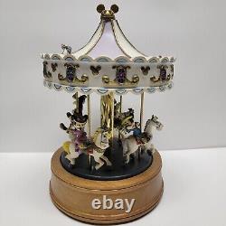 Rare Vintage Walt Disney Company Willitts Music Box Carousel Mickey And Friends