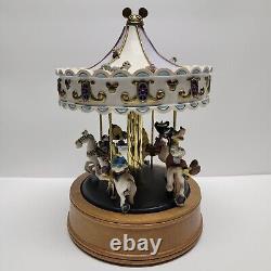 Rare Vintage Walt Disney Company Willitts Music Box Carousel Mickey And Friends