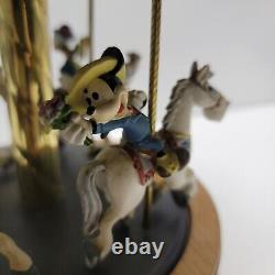 Rare Vintage Walt Disney Company Willitts Music Box Carousel Mickey And Friends