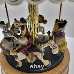 Rare Vintage Walt Disney Company Willitts Music Box Carousel Mickey And Friends