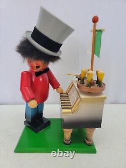 Rare VintageSteinbach Working Music Box Pianist Incense Smoker Germany