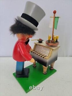 Rare VintageSteinbach Working Music Box Pianist Incense Smoker Germany