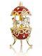 Red Wind Up Easter Egg Horse Carousel By Keren Kopal Music Box With Crystal