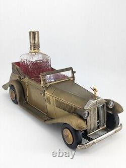 Rolls Royce Music Box Convertible Decanter Musical Plays How Dry I Am with 6 Shots