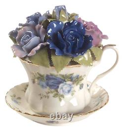Royal Albert Moonlight Rose Musical Tea Cup Music Box