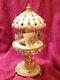 San Francisco Music Box Co Jeweled Egg Musical Carousel Egg Camelot 11 Tall
