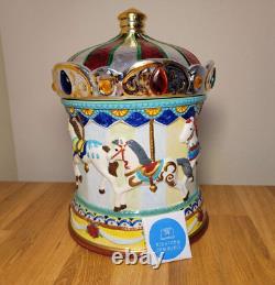 San Francisco Music Box Co. Musical Waltz Carousel Cookie Jar Fast Ship