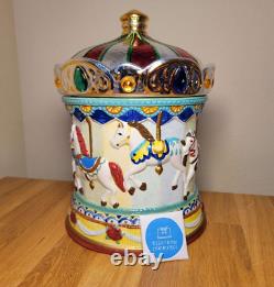 San Francisco Music Box Co. Musical Waltz Carousel Cookie Jar Fast Ship