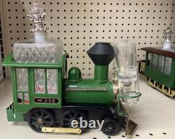 VINTAGE Dc328 TRAIN LOCOMOTIVE MUSIC BOX DECANTER Working Made in Japan