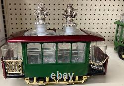 VINTAGE Dc328 TRAIN LOCOMOTIVE MUSIC BOX DECANTER Working Made in Japan