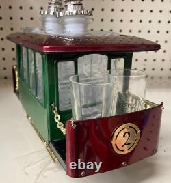 VINTAGE Dc328 TRAIN LOCOMOTIVE MUSIC BOX DECANTER Working Made in Japan