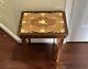 Vtg Italian Marquetry Musical Side Table With Sankyo Japan Music Box, Working