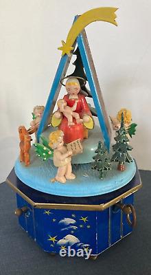 VTG Steinbach German Wooden Music Box Stille Nacht In Original Box