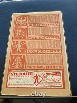 VTG Steinbach German Wooden Music Box Stille Nacht In Original Box