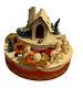 Vintage 1950s Christmas Putz House Mica Celluloid Chenille Santa Music Box Japan