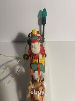 Vintage 1950s Paramount Mechanical Santa, Reindeer Plays Jingle Bells withBox #477