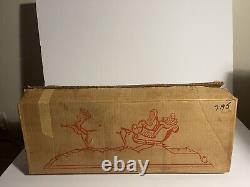 Vintage 1950s Paramount Mechanical Santa, Reindeer Plays Jingle Bells withBox #477