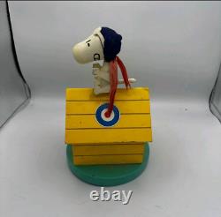 Vintage 1968 Peanuts Snoopy Flying Ace Wooden Schmid Music Box