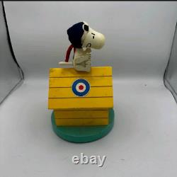 Vintage 1968 Peanuts Snoopy Flying Ace Wooden Schmid Music Box