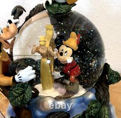 Vintage Disney Store Mickey And The Beanstalk Musical Snowglobe Original Box Tag