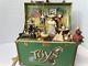 Vintage Enesco 1986 Precious Moments Toy Chest Green Music Box Musical Toy Works