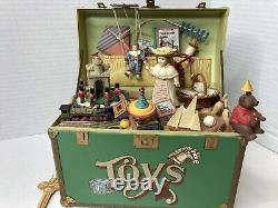 Vintage Enesco 1986 Precious Moments Toy Chest Green Music Box Musical Toy WORKS