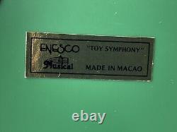 Vintage Enesco 1986 Precious Moments Toy Chest Green Music Box Musical Toy WORKS