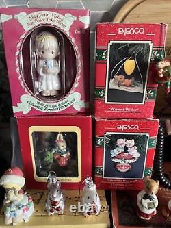 Vintage Enesco Mouse Matchbox x-mas Lot Mice music box and ornaments 80s-90s