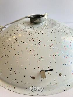 Vintage Holly Time MCM White Glitter Rotating Musical Christmas Tree Stand withBOX