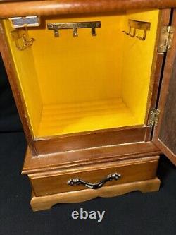 Vintage Jewelry Music Box Armoire Grandfather Clock Design Original