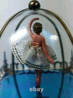 Vintage MID Century Dancing Ballerina Music Box German Alarm Clock Wiener Works