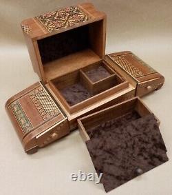 Vintage Musical Jewellery Box Inlaid Micro Mosaic Decoration