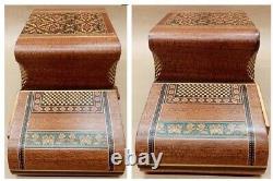 Vintage Musical Jewellery Box Inlaid Micro Mosaic Decoration