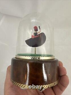 Vintage Reuge Dancing Ballerina French Cancan Cabaret Music Box Swiss Made