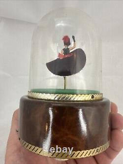 Vintage Reuge Dancing Ballerina French Cancan Cabaret Music Box Swiss Made