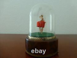 Vintage Reuge Dancing Ballerina Music Box Automaton (watch The Video)