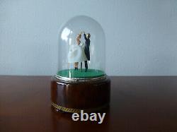 Vintage Reuge Dancing Couple Ballerina Music Box Automaton (watch The Video)