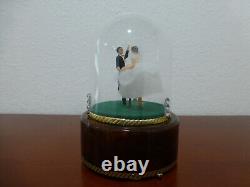 Vintage Reuge Dancing Wedding Couple Ballerina Music Box Automaton