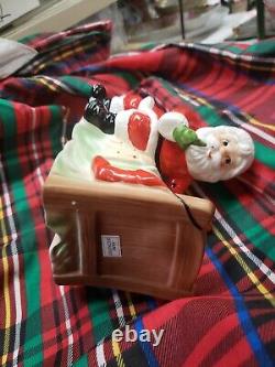 Vintage Santa Nighttime Secret Visit Music Box Norcrest Japan WORKS