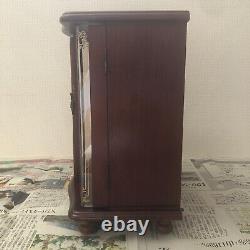 Vintage Showa Era Wooden Jewelry Box with Music Box 9.1× 6.2× 10.6in From Japan