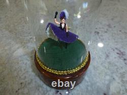 Vintage Swiss Reuge Dancing Ballerina French Cancan Music Box