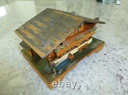 Vintage Swiss Wooden House Reuge Dancing Ballerina Music Box (watch The Video)